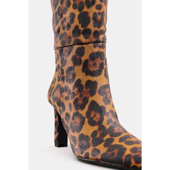 ZARA ANIMAL PRINT LEATHER AND SHEEPSKIN BOOTS - Picture 8 of 8